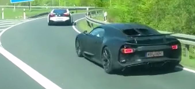 Появилось первое видео Bugatti Chiron